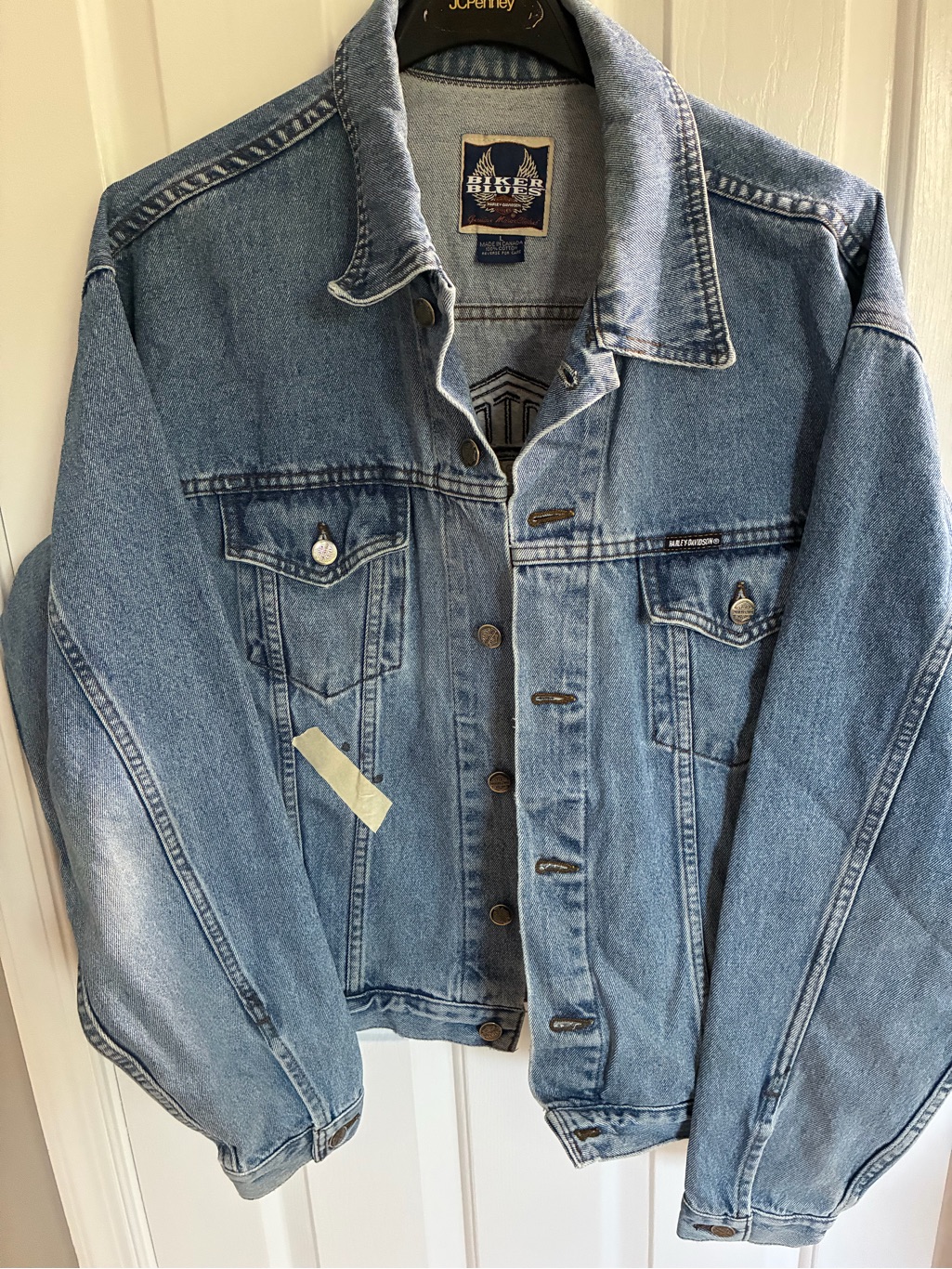 Harley-Davidson Navy And Beige 'Biker Blues' Logo Denim Patch